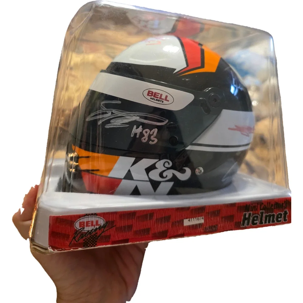 Bell Racing K&N Mini Collector's Helmet Signed 9 Autographs IndyCar